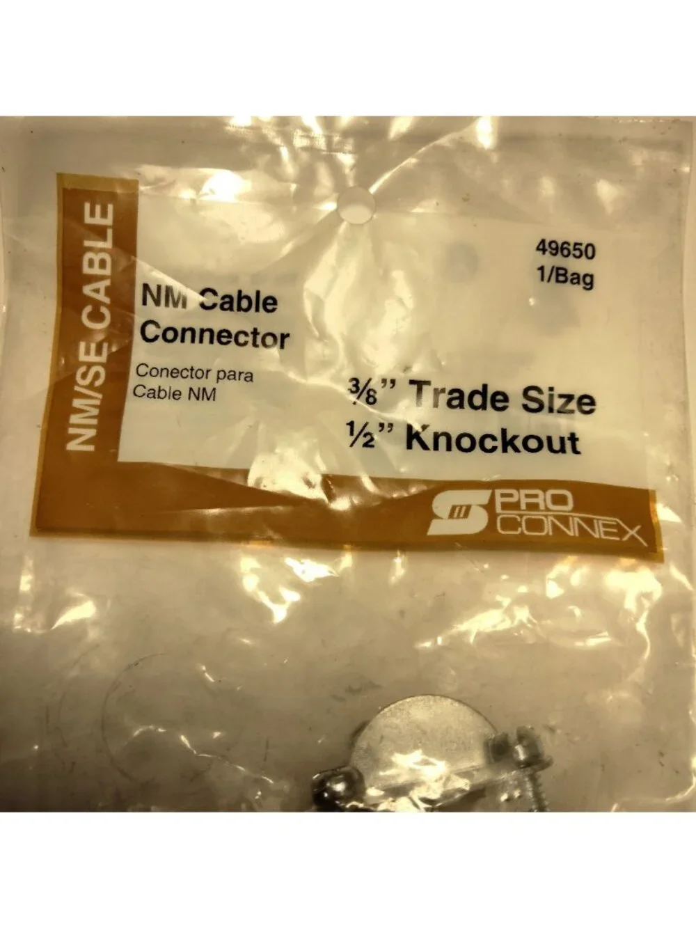 NM SE Cable Connector 49650 half inch Knockout Coupling